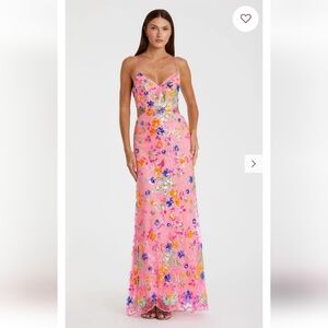 Mac Duggal Pink Sequin Dress 68067